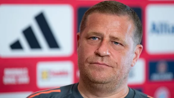 Max Eberl äußert sich in Orlando vor dem Bayern-Start in die Club-WM. - © Sven Hoppe/dpa