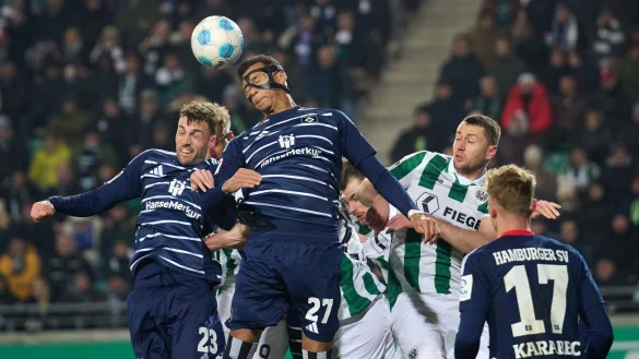 Der HSV hatte bei Aufsteiger Münster viel Mühe. - © Bernd Thissen/dpa