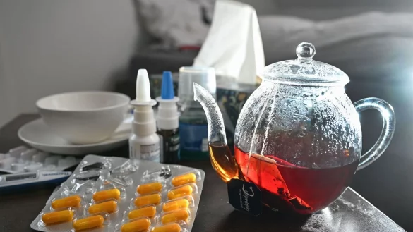 In Deutschland leiden derzeit rund 7,5 Millionen Menschen an einer akuten Atemwegsinfektion (Symbolbild). - © Bernd Weißbrod/dpa