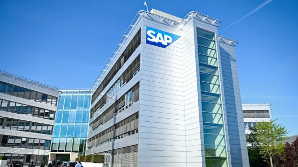 Der deutsche Konzern SAP ist vor allem f&uuml;r seine Software zur Unternehmenssteuerung (ERP) bekannt. (Archivbild) - &copy; Uwe Anspach/dpa
