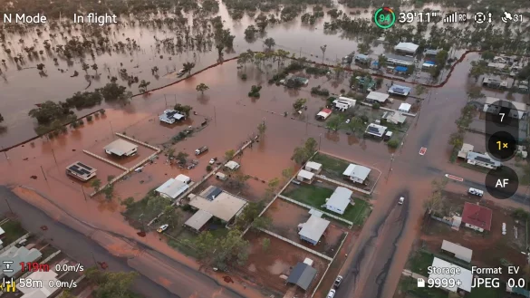 Besonders schwer betroffen ist der Ort Thargomindah. - © Daniel Roy/BULLOO SHIRE COUNCIL via AAP/dpa