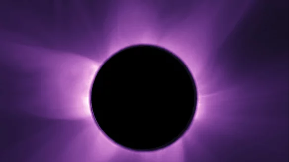 Auf diesem Foto ist die künstlich eingefärbte, innere Sonnenkorona zu sehen. - © ESA/Proba-3/ASPIICS/dpa