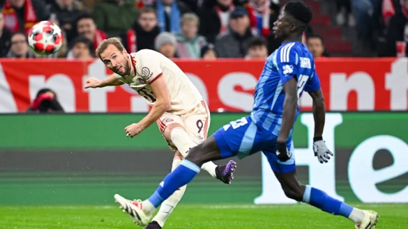 Münchens Harry Kane im Spiel gegen Bratislava. - © Sven Hoppe/dpa