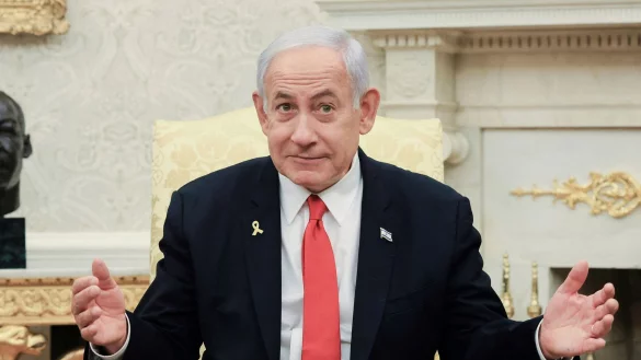 Laut Israels Ministerpr&auml;sident Benjamin Netanjahu sind sich Israel und die USA einig, dass der Iran keine Atomwaffen besitzen wird. - &copy; -/Pool via AP/dpa