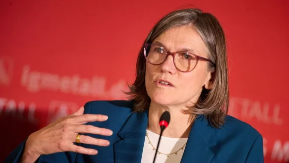IG-Metall-Vorsitzende Christiane Benner (Archivbild) - © Georg Wendt/dpa