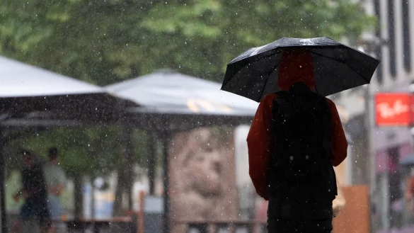 Im äußersten Süden kann es nass und gewittrig werden (Symbolbild) - © Markus Lenhardt/dpa