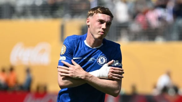 Der Mann des Spiels: Cole Palmer jubelt nach seinem ersten Tor. - © Sven Hoppe/dpa