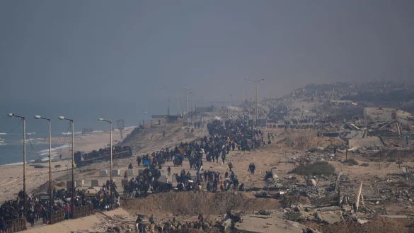 Die arabischen Länder lehnen eine Vertreibung der Palästinenser aus Gaza entschieden ab. - © Abdel Kareem Hana/AP/dpa