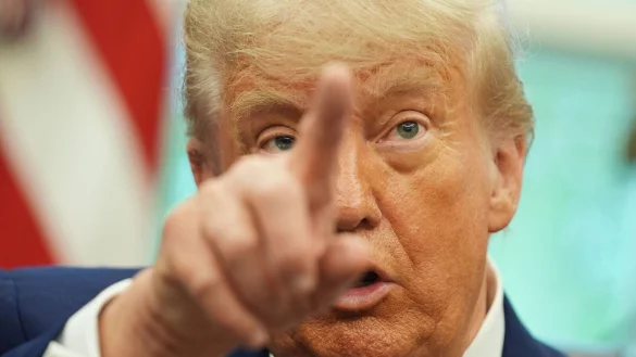 Droht der EU erneut mit Z&ouml;llen: US-Pr&auml;sident Donald Trump. (Archivbild) - &copy; Evan Vucci/AP/dpa