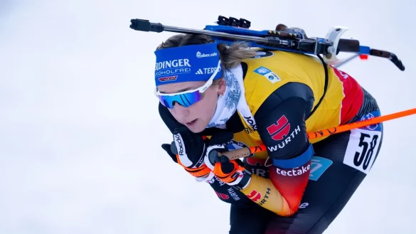 Franziska Preuß bleibt im Gesamtweltcup weiter vorn. - © Sven Hoppe/dpa