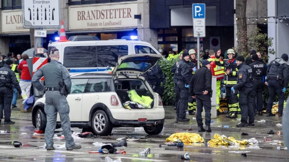 Der Tatort in der M&uuml;nchner Innenstadt. - &copy; Peter Kneffel/dpa
