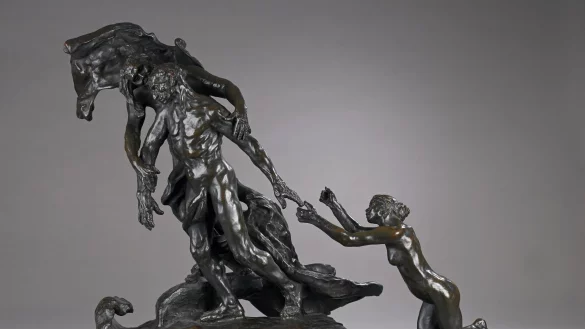 Die nach 100 Jahren wieder aufgetauchte Skulptur &laquo;Das reife Alter&raquo; wechselte f&uuml;r &uuml;ber 3,6 Millionen Euro den Besitzer. - &copy; Luc Paris/Auktionshaus Philocale/dpa