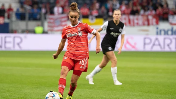 Brachte die Bayern in Meppen in F&uuml;hrung: Lina Magull. - &copy; Sebastian Gollnow/dpa/Archivbild