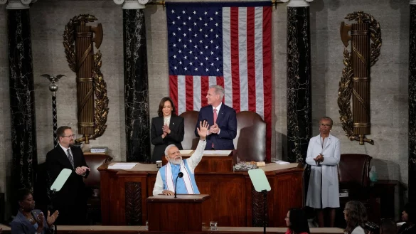 Indiens Premierminister Narenda Modi spricht vor einer gemeinsamen Sitzung des US-Kongresses im Kapitol. - &copy; Manuel Balce Ceneta/AP/dpa