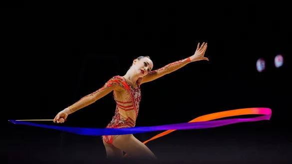 Turnte in Valencia erneut zu Gold: Darja Varfolomeev. - &copy; Rolf Vennenbernd/dpa