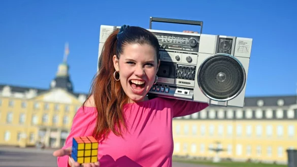 Ghettoblaster, Zauberw&uuml;rfel und Aerobic: Ab dem 17. Juni 2023 startet im Badischen Landesmuseum die Ausstellung &laquo;Die 80er - Sie sind wieder da!&raquo;. - &copy; Uli Deck/dpa