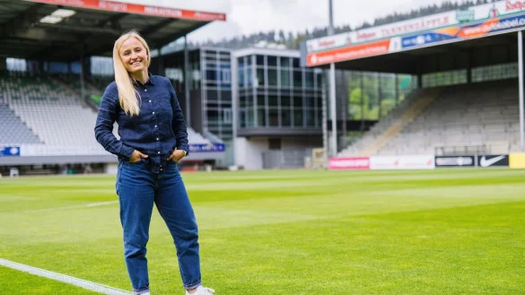 Theresa Merk ist seit Juli 2022 Cheftrainerin der Frauenmannschaft des SC Freiburg. - &copy; Philipp von Ditfurth/dpa