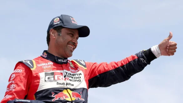 Rennfahrer Nasser Al-Attiyah hat 2023 die Rallye Dakar zum f&uuml;nften Mal gewonnen. - &copy; Ricardo Mazalan/AP/dpa