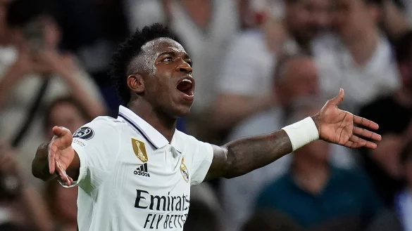 Wurde am 21. Mai im Spiel gegen den FC Valencia Opfer von rassitischen Beleidigungen der Fans: Vinicius Junior. - &copy; Manu Fernandez/AP/dpa