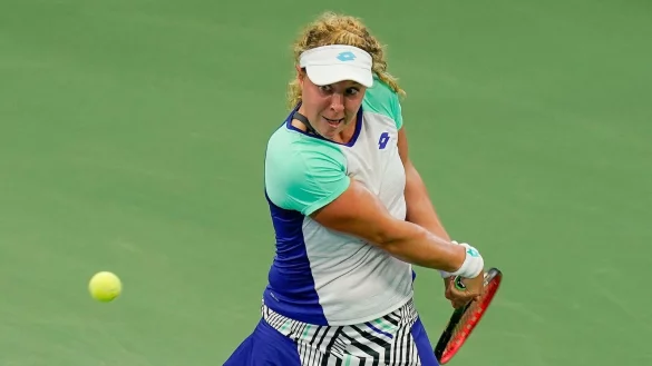 Setzte sich in Linz gegen die Ukrainerin Anhelina Kalinina durch: Anna-Lena Friedsam. - © Seth Wenig/AP/dpa