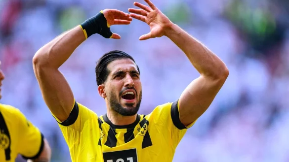 Dortmunds Emre Can hat seinen Vertrag bei der Borussia verl&auml;ngert. - &copy; Tom Weller/dpa