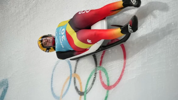 Natalie Geisenberger bei den Olympischen Winterspielen 2022 in Peking. - &copy; Michael Kappeler/dpa