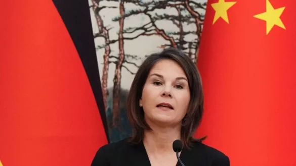 Die deutsche Au&szlig;enministerin Annalena Baerbock in China. - &copy; Soeren Stache/dpa