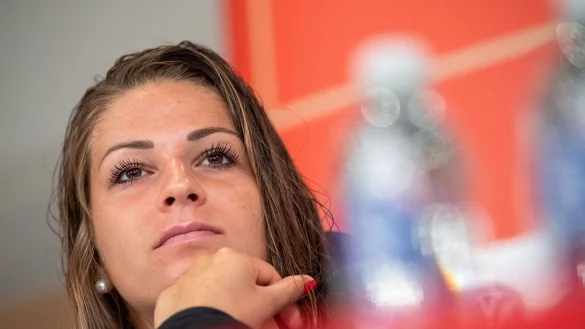 Verl&auml;ngerte ihren Vertrag beim englischen Meister FC Chelsea bis 2026: Melanie Leupolz. - &copy; Sebastian Gollnow/dpa