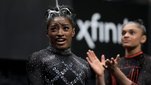Simone Biles solidarisierte sich mit einer jungen schwarzen Turnerin aus Irland. - &copy; Godofredo A. V&aacute;squez/AP/dpa