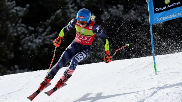 US-Star Mikaela Shiffrin gewann in Andorra auch den Riesenslalom. - &copy; Alessandro Trovati/AP