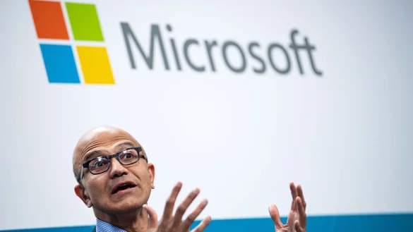 Satya Nadella, CEO von Microsoft. Der Konzern wird umfassende KI-Funktionen in seine B&uuml;ro-Anwendungen integrieren. - &copy; Bernd von Jutrczenka/dpa