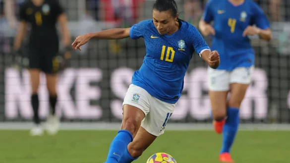 Gab ihr Comenback bei Brasiliens Fu&szlig;ballfrauen: Marta. - &copy; Cory Knowlton/ZUMA Press Wire/dpa