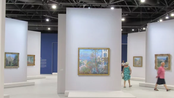 Blick in die Ausstellung &laquo;En pleine lumi&egrave;re&raquo; (Bei vollem Licht) im Grimaldi-Forum. - &copy; Sabine Glaubitz/dpa