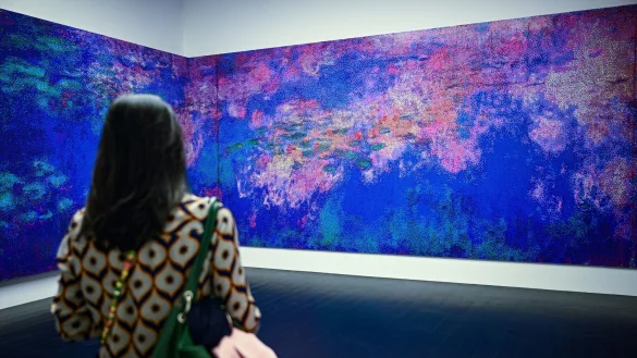 Die wandf&uuml;llenden Werke stellen etwa Claude Monets Wasserlilien (Beginn 20. Jahrhundert) nach. - &copy; Britta Pedersen/dpa