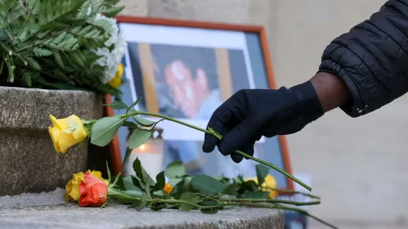 Gedenken an den am 7. Januar 2005 in einer Gewahrsamszelle der Dessauer Polizei ums Leben gekommenen Oury Jalloh (Archivbild). - &copy; Jan Woitas/dpa