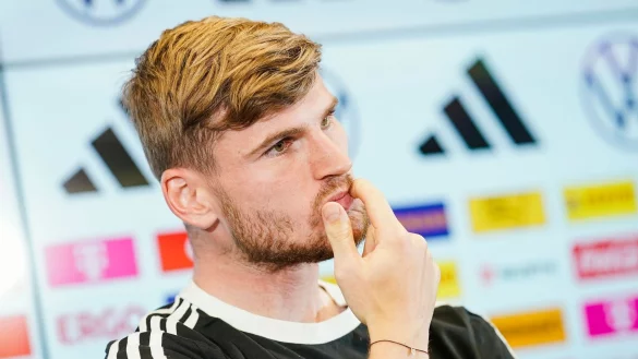Timo Werner wird nicht gegen die Ukraine auflaufen k&ouml;nnen. - &copy; Uwe Anspach/dpa