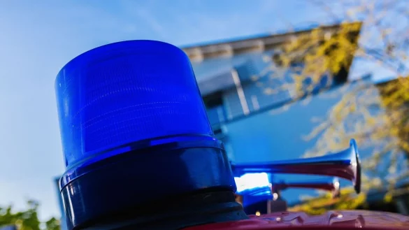 Ein Blaulicht auf dem Dach eines Einsatzfahrzeugs der Feuerwehr. - &copy; Philipp von Ditfurth/dpa/Symbolbild