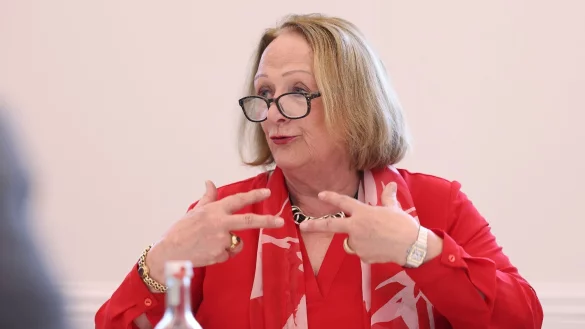 Die Antisemitismusbeauftragte des Landes Nordrhein-Westfalen, Sabine Leutheusser-Schnarrenberger stellt in D&uuml;sseldorf den 4. Jahresbericht vor. - &copy; David Young/dpa