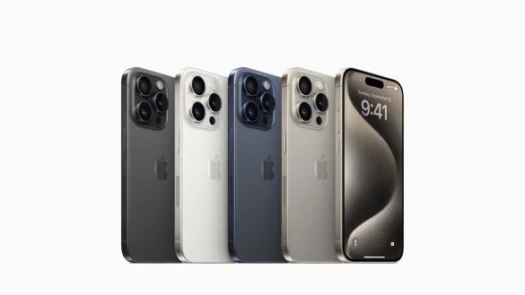 Das neue Iphone 15 Pro kommt mit einem Geh&auml;use aus Titan und dem neuen Chip A17 Pro daher. - &copy; Apple/dpa-tmn