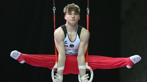 Pascal Brendel aus Deutschland turnt an den Ringen. - &copy; Marijan Murat/dpa