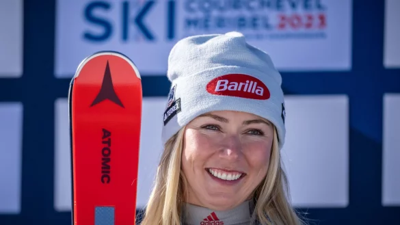 Ski-Star Mikaela Shiffrin hatte einen Gef&uuml;hlsausbruch. - &copy; Michael Kappeler/dpa