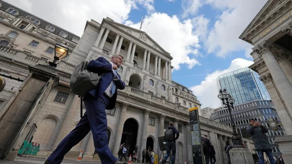 Blick auf die Bank of England im Londoner Finanzviertel. - &copy; Frank Augstein/AP/dpa