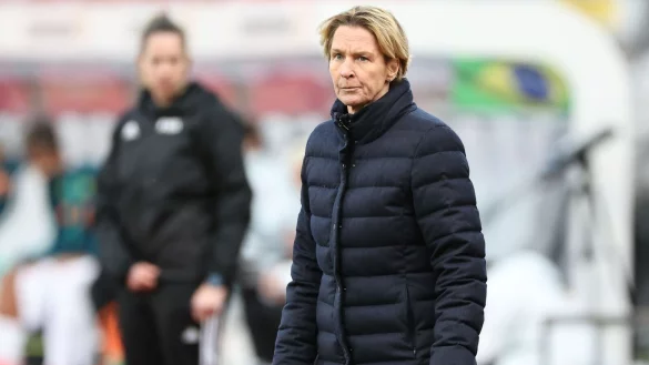 Freut sich auf die WM: Bundestrainerin Martina Voss-Tecklenburg. - &copy; Daniel Karmann/dpa