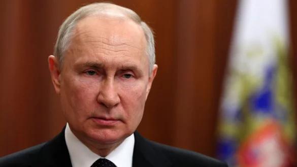 Wladimir Putin, Pr&auml;sident von Russland, w&auml;hrend einer Ansprache an die Nation. - &copy; Gavriil Grigorov/Pool Sputnik Kremlin/AP/dpa