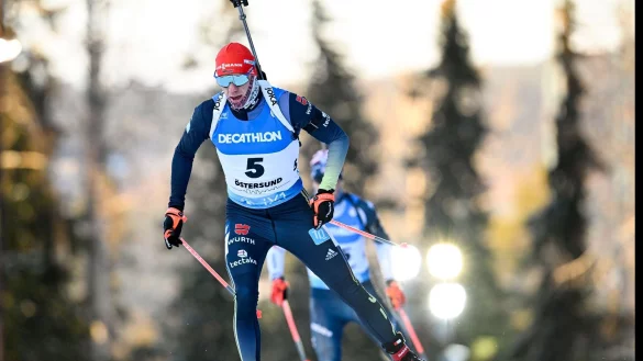 Biathlet Roman Rees kam beim Massenstartrennen in Oslo als 13. ins Ziel. - &copy; Anders Wiklund/TT News Agency/AP/dpa