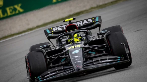 Lewis Hamilton aus Gro&szlig;britannien vom Team Mercedes in Aktion. - &copy; Sem Van Der Wal/ANP/dpa