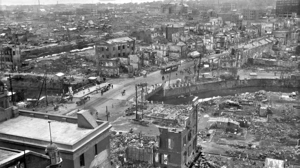 Dieses undatierte Foto zeigt die Nachwirkungen des Gro&szlig;en Kanto-Erdbebens im September 1923. Rund 145.000 Menschen kamen damals ums Leben. - &copy; Uncredited/Kyodo News/AP/dpa