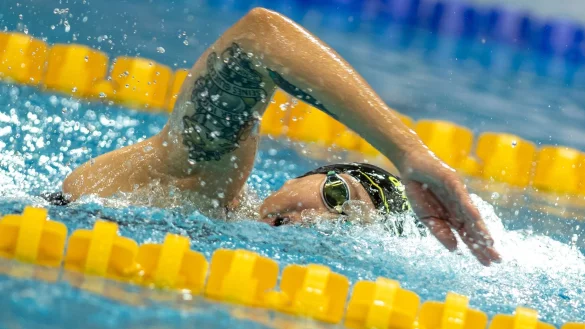 Schwimmerin Sarah Wellbrock verpasst die WM in Japan in diesem Jahr verletzungsbedingt. - © Andreas Gora/dpa