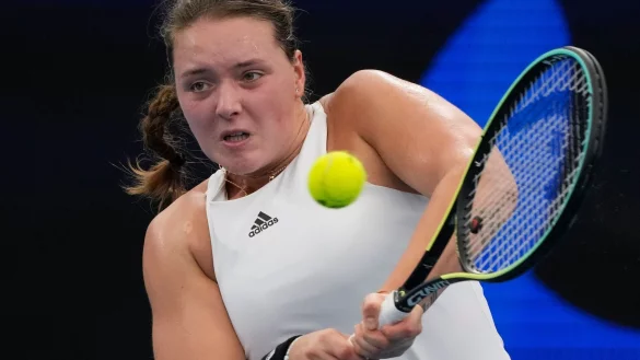 Jule Niemeier steht in Lyon im Achtelfinale. - © Mark Baker/AP/dpa