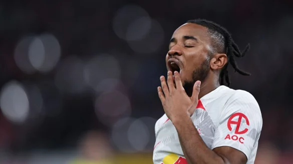 Leipzigs St&uuml;rmer Christopher Nkunku wird mit dem FC Chelsea in Verbindung gebracht. - &copy; Hendrik Schmidt/dpa